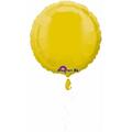 Anagram 18 in. Yellow Round Foil Flat Balloon, 5PK 51923